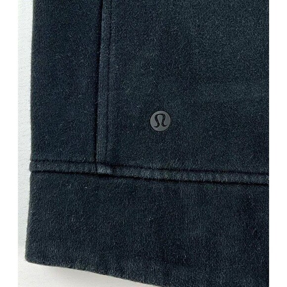 Lululemon Fleece Be True Jacket Womens Black Relaxed Fit Diagonal Full Zip Sz 6 - Picture 5 of 6